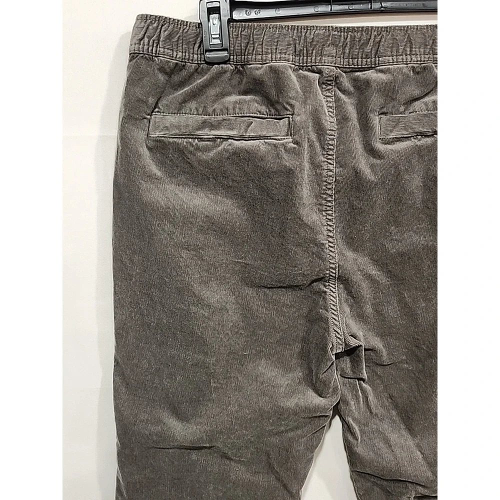 Vuori Optimist Corduroy Pants Mens L Grey 29 Inch Inseam Pockets Drawstring V440